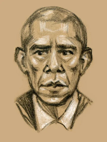Графічні ілюстрації портрет Президента Барака Обами — стокове фото