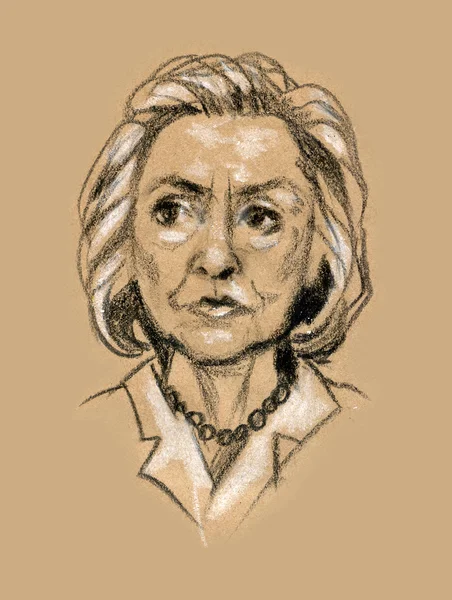 Illustrazione del personaggio della candidata presidenziale democratica Hillary Clinton — Foto Stock