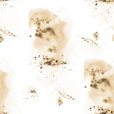 Retro Suluboya mürekkep splash beyaz arka plan seamless modeli üzerinde.