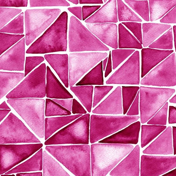 수채화 레드 와인 삼각형 패턴입니다. 기하학적 추상 텍스처. — 스톡 사진