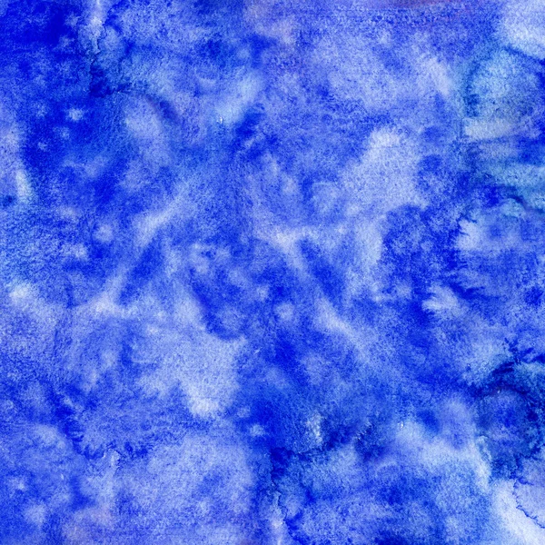 Kék téli akvarell textúra. Kézzel festett dekoratív felület. Absztrakt háttér. — Stock Fotó