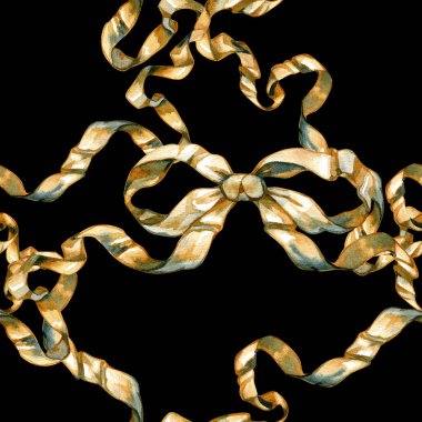 Akan altın kurdeleler ve dekoratif fiyonklarla kusursuz suluboya desenleri. Yumuşak hareket ve lüks ruh haliyle süslü, kaliteli tasarımlar, kutlamalar ve zarif görsel markalaşma için mükemmel.