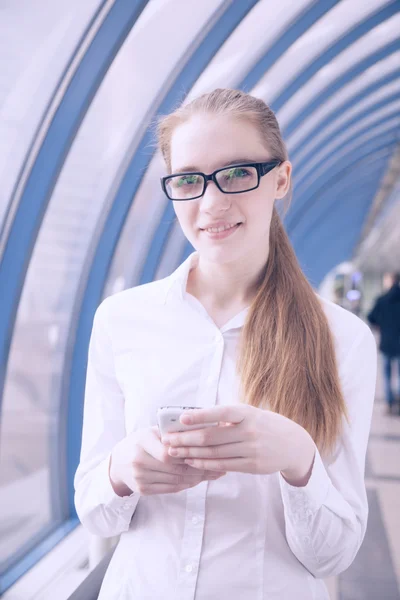 Mujer de negocios en gafas Imagen de archivo