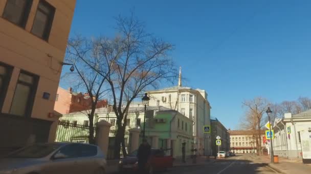 Moskou, Rusland - 17 April 2016: historisch centrum van Moskou — Stockvideo