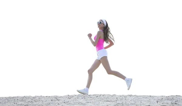 Chica se dedica a deportes jogging —  Fotos de Stock