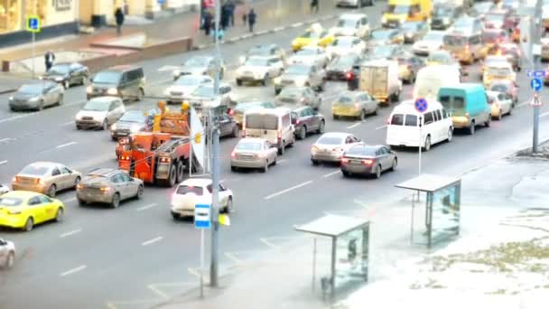 Staus im Berufsverkehr — Stockvideo