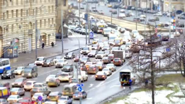 Traffic jams at rush hour — Stock Video
