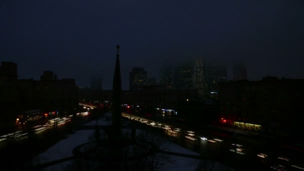 Пробка в Москве, Россия — стоковое видео