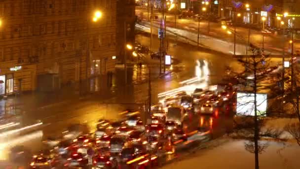 Blocco del traffico a Mosca, Russia — Video Stock