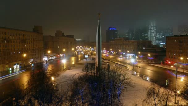 Пробка в Москве, Россия — стоковое видео