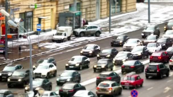 Stau in Moskau, Russland — Stockvideo