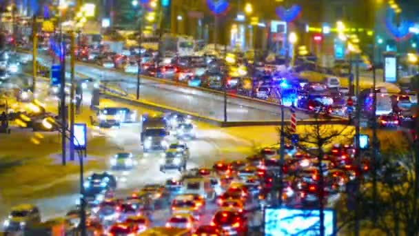 모스크바, 러시아에서 교통 체증 — 비디오