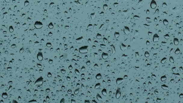 Esőcseppek egy ablaküveg a — Stock videók