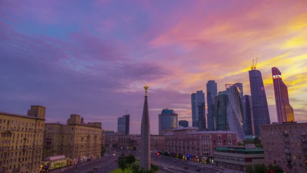 New City center  view, on August 15th, 2015 in Moscow — Stock Video