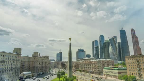 Nova vista do centro da cidade, em 15 de agosto de 2015 em Moscou — Vídeo de Stock