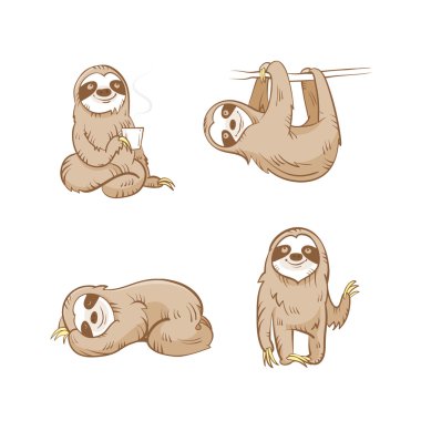 Download Sloth Free Vector Eps Cdr Ai Svg Vector Illustration Graphic Art