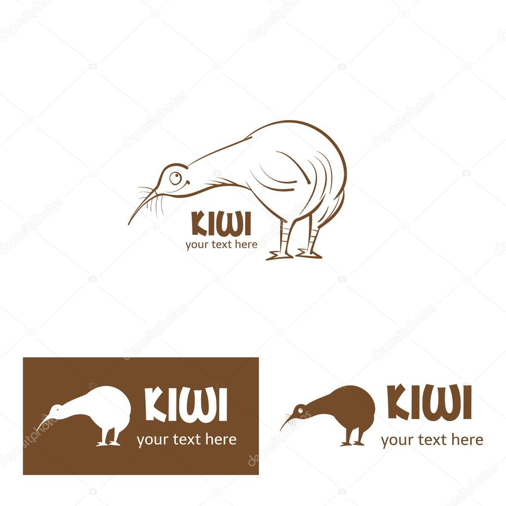 Oiseau De Kiwi De Dessin Animé Mignon Image Vectorielle