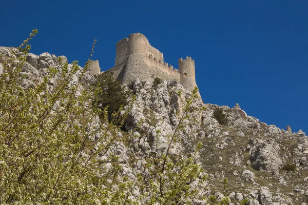 Veduta Rocca Calascio Abruzzo Giorno Primavera Maggio — Foto Stock
