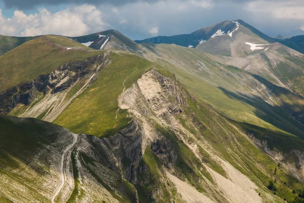 Vue Panoramique Depuis Monte Bove Sud Pendant Journée Nuageuse Printemps — Photo