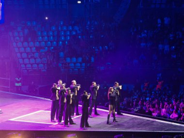 ROMA, ITALY - 22 Kasım 2025: Roma, Lazio bölgesi, İtalya 'daki Palazzetto dello sporunda Annalisa konserinde