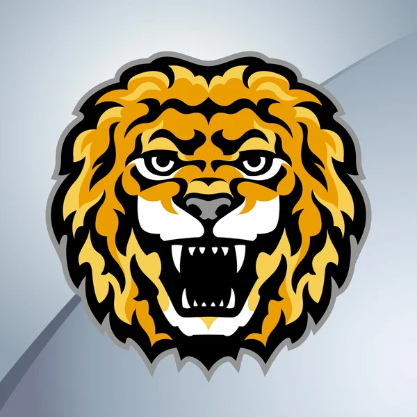 Mascote de cabeça de leão —  Vetores de Stock