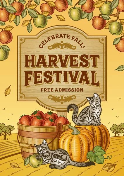 Harvest Festival plakát — Stockový vektor