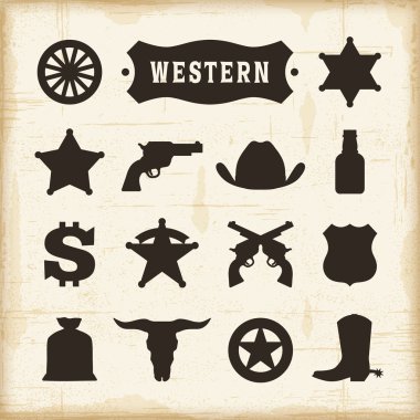 Vintage Batı Icons Set