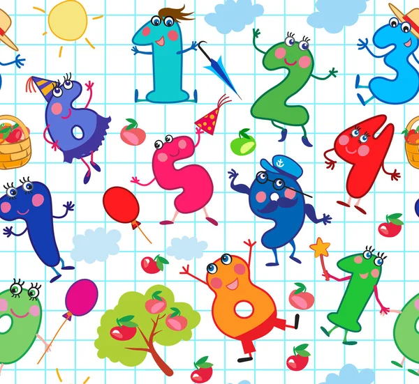 komik karikatür numaraları chekered sayfası v ile Seamless Modeli