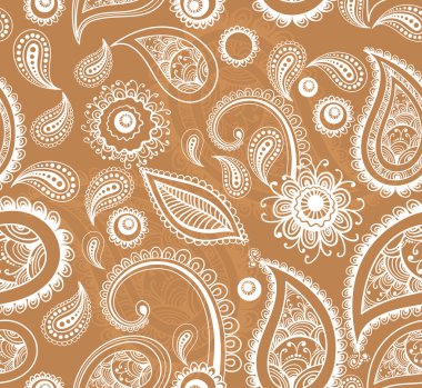 Mehndi kına beyaz boya Dikişsiz desen