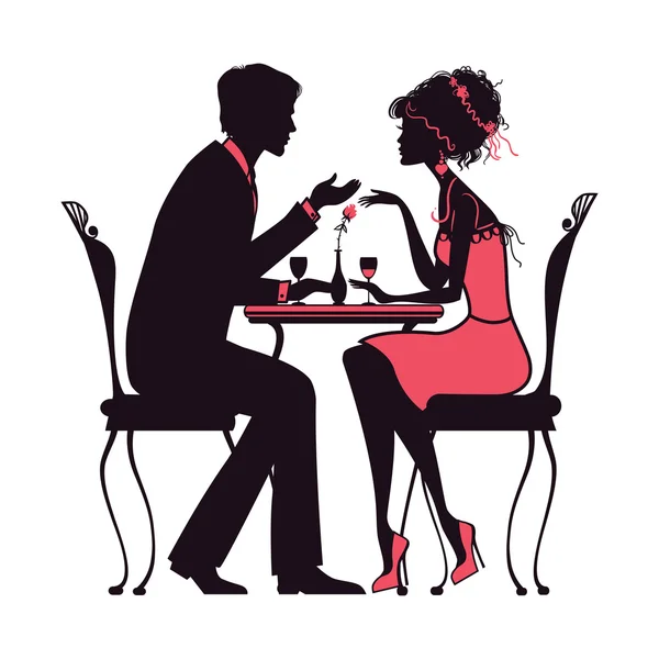 bir kafede otururken aşık çift illüstrasyon pembe versio vektör