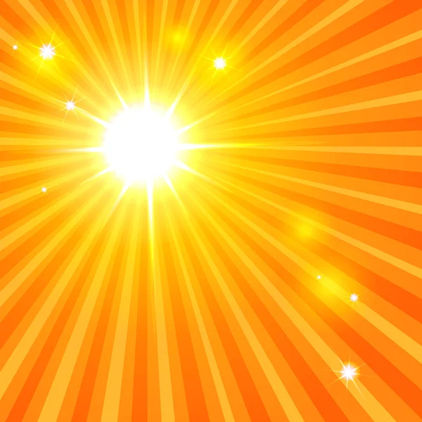 Güneş artalanları ışınları ve güneş ışınları ile soyut. vektör illustrati