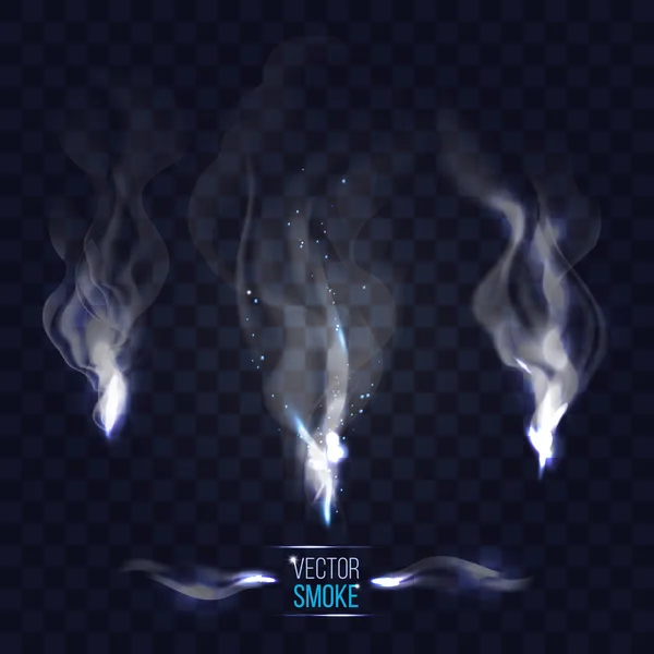 kareli koyu mavi arka plan duman sette. vektör çizim