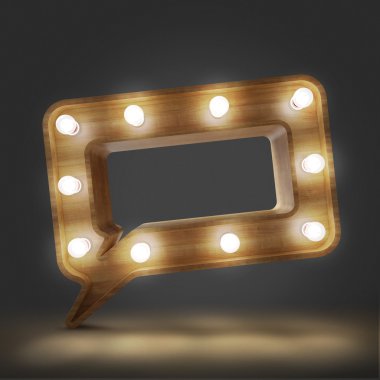 Ahşap işaretçi ışık afiş. Yüksek çözünürlük