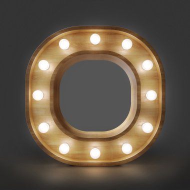 Ahşap tabela ışık afiş. Yüksek çözünürlük