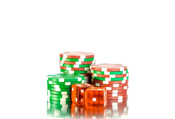 Pilhas de fichas de casino . — Fotografia de Stock