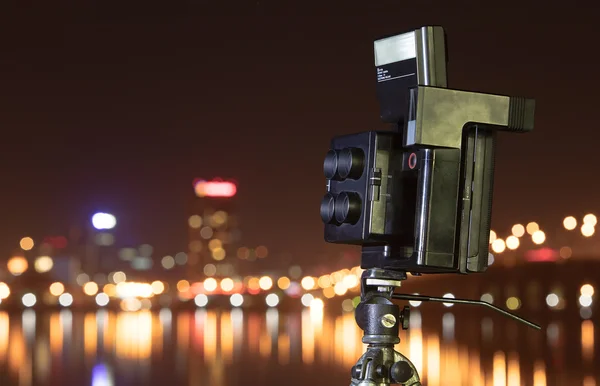 Digitale camera de nacht-uitzicht op stad. — Stockfoto