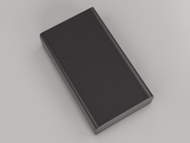 Kapalı paket sigara gri arka plan üzerinde. 3D render