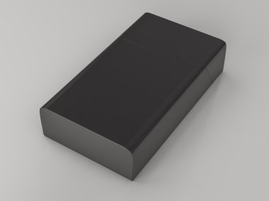 Kapalı paket sigara gri arka plan üzerinde. 3D render