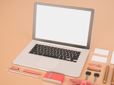 Kırmızı marka sahte. Şablon siyah arka plan üzerine ayarlandı. 3d render. 3d illüstrasyon