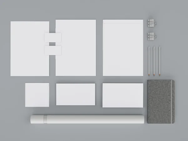 Mockup marka. Siyah arka plan üzerine şablonu. 3D render. 3D çizim — Stok fotoğraf