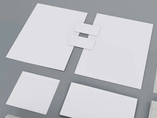 品牌的样机。在黑色背景上设置的模板。3d 渲染。3d 图 — 图库照片