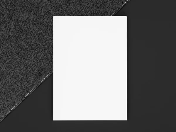 Branding mockup. Template set on black background. 3d rendering. 3D illustration — Stock Photo, Image