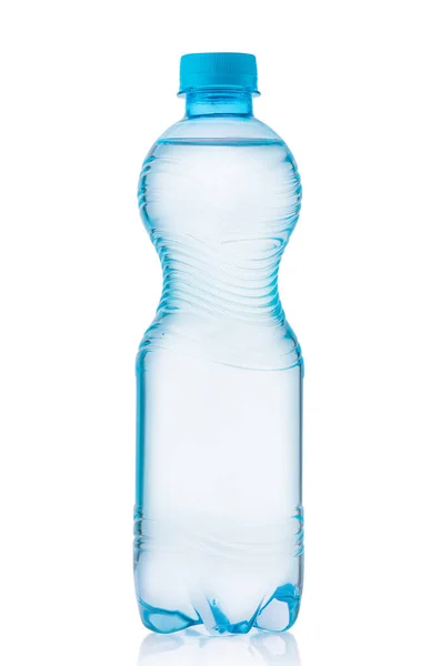 Literes Műanyag Palack Fehér Alapon Izolált Tisztított Vízhez — Stock Fotó
