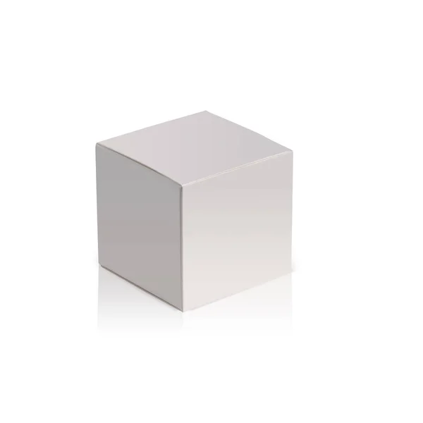 Embalaje Caja Blanca Para Crema Facial Aislada Sobre Fondo Blanco — Foto de Stock