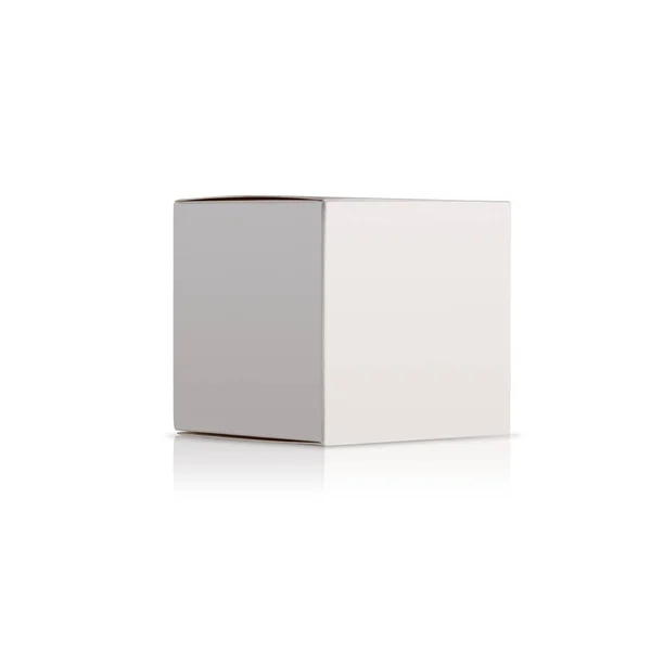 Balení Bílá Krabička Pro Obličej Krém Izolované Bílém Pozadí — Stock fotografie