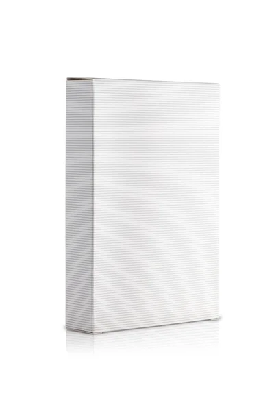 Caja Blanca Para Producto Cosmético Aislado Sobre Fondo Blanco — Foto de Stock