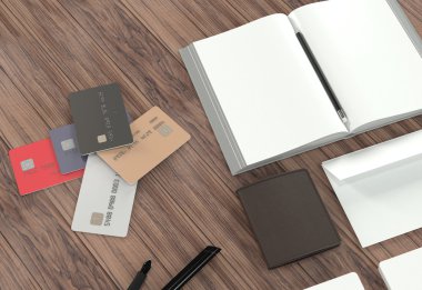 Mockup iş şablonu. Yüksek çözünürlüklü