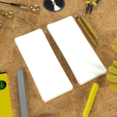 Mockup iş şablonu. Carpenter'ın çalışma alanı.