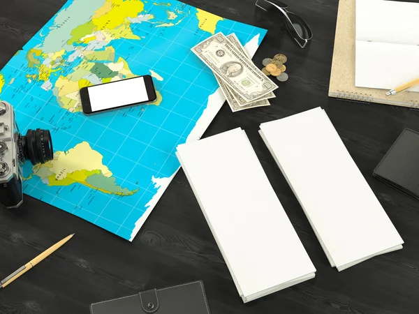 Traveling. Mockup business template. — Stock Photo, Image