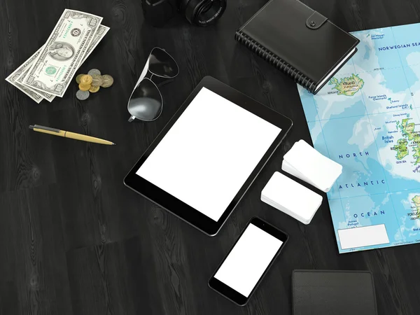 Traveling. Mockup business template. — Stock Photo, Image